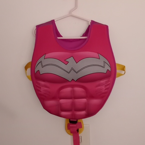 Wonder Woman Pink Life Swim Vest UV Protection Swimming Justice League Sz. M/L - Picture 1 of 11